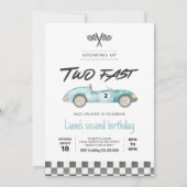 TWEE snelle raceauto 2e verjaardag Kaart (Voorkant)