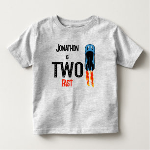 TWEE snelle raceauto tweede verjaardagsfeestje Kinder Shirts