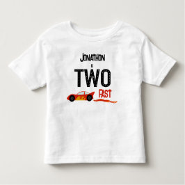TWEE snelle raceauto tweede verjaardagsfeestje Kinder Shirts