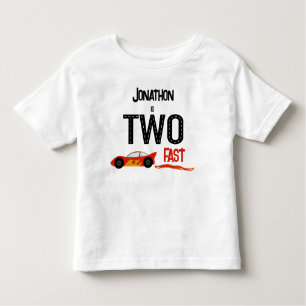 TWEE snelle raceauto tweede verjaardagsfeestje Kinder Shirts