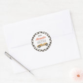 Twee snelle ritdagen ronde sticker (Envelop)