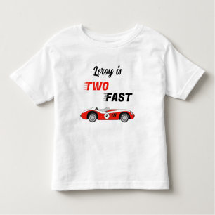 Twee snelle rode  Race Car Boy 2e Verjaardag Kinder Shirts