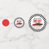 Twee snelle roodrazenkrans tweede verjaardag confetti (Voorkanten)