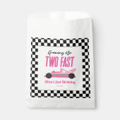 Twee snelle roze ritten tweede verjaardag bedankzakje (Voorkant)