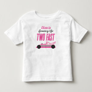 Twee snelle roze ritten tweede verjaardag kinder shirts
