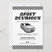 Twee snelle twee handvat jongen 2e tweede verjaard kaart (Voorkant)