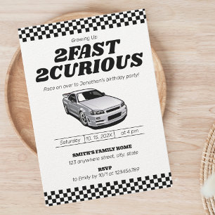 Twee snelle twee handvat jongen 2e tweede verjaard kaart