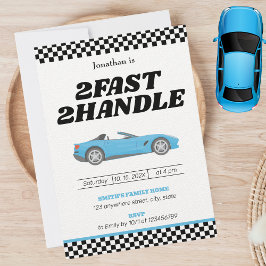 Twee snelle twee handvat jongen 2e tweede verjaard kaart