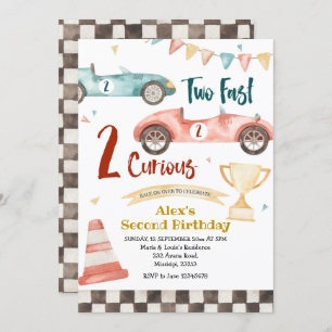 Twee snelle twee nieuwsgierige uitnodigende rekrut kaart