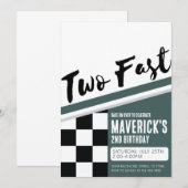 Twee snelle verjaardagsuitnodiging kaart (Voorkant / Achterkant)