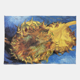 Twee snijbloemen van Gogh Fine Art Theedoek