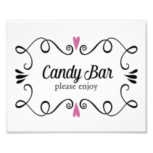 Twee Snoep Bar Buffet Weddenschap Foto Afdruk