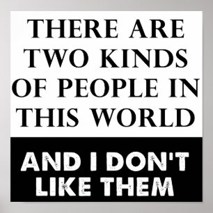Twee soorten Hate Funny Poster