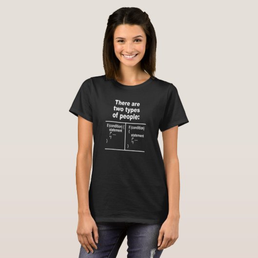 Twee soorten mensen U2013 codering coder programme T-shirt (Voorkant volledig)