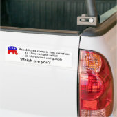 Twee soorten republikeinen bumpersticker (Op Truck)