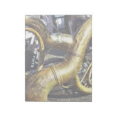 Twee sousafoons en drums notitieblok (Gedraaid)