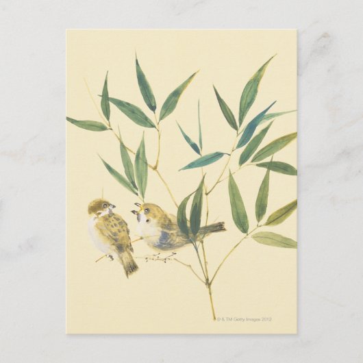 Twee Sparrows Briefkaart (Voorkant)