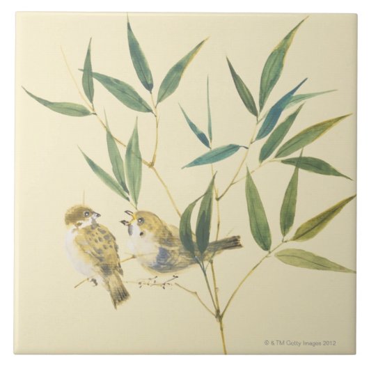 Twee Sparrows Tegeltje (Voorkant)