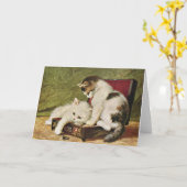 Twee speelse Kittens Kaart (Gele Bloem)