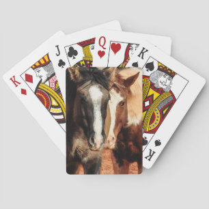 Twee spelkaarten voor paarden pokerkaarten