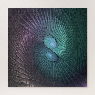 Twee spiraalvormige kleurrijke moderne abstracte f legpuzzel