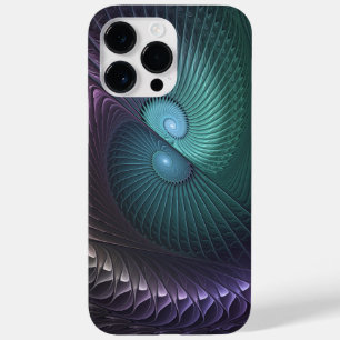 Twee spiralen Kleurrijke Moderne Abstracte Fractal Case-Mate iPhone 14 Pro Max Hoesje