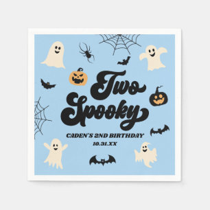 Twee Spooky Blue Halloween 2e verjaardagsfeest Servet
