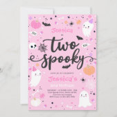 Twee spooky Cute Halloween Ghost 2e verjaardag Kaart (Voorkant)