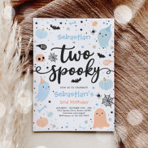 Twee spooky Cute Halloween Ghost 2e verjaardag