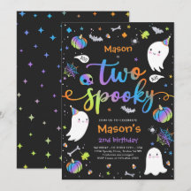 Twee spooky Cute Halloween Ghost 2e verjaardag