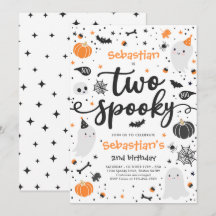 Twee spooky Cute Halloween Ghost 2e verjaardag
