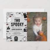 Twee Spooky Ghost Halloween 2e Verjaardagsfeest Kaart (Voorkant)