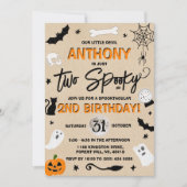 Twee Spooky. Halloween 2e verjaardag Kaart (Voorkant)