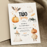 Twee Spooky Halloween 2e verjaardag Uitnodiging