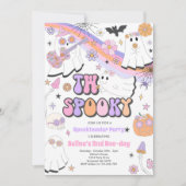 Twee Spooky Halloween Groovy Ghost 2e verjaardag Kaart (Voorkant)