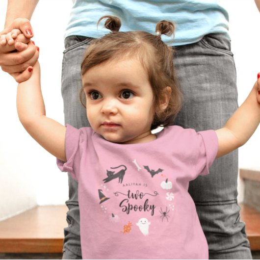 Twee Spooky Meisje Verjaardagsfeestje Kinder Shirts