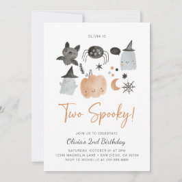 Twee Spooky | Spook Uitnodiging | Spooky 2de verja