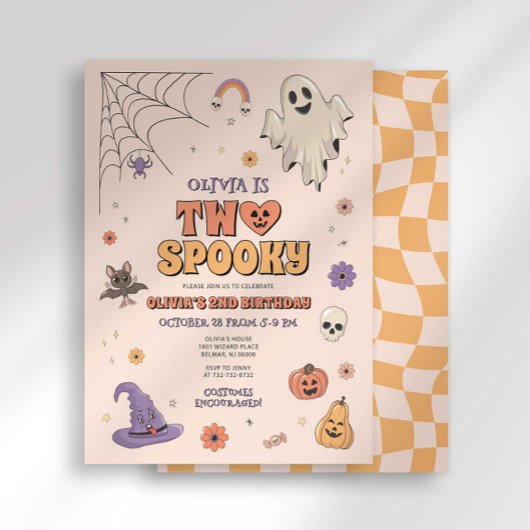 Twee spooky verjaardagsuitnodiging kaart