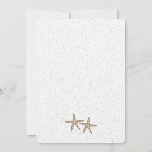 Twee Starfish Beach bruiloft uitnodigingen (Achterkant)