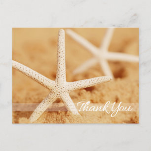 Twee Starfish Dank u Briefkaart