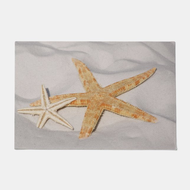 Twee Starfish in the Sand Large Deurmat (Voorkant)