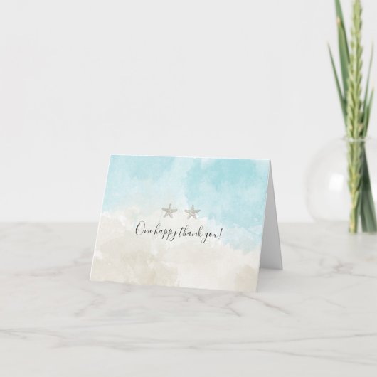 Twee Starfish Waterverf dank u voor uw uitnodiging (Voorkant)