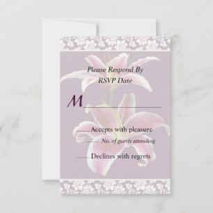 Twee Stargazer Lelie Huwelijksuitnodiging Kaart