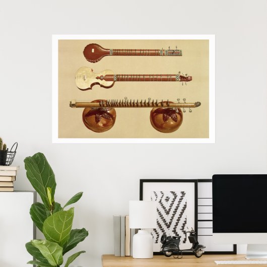 Twee sterren en een rudra vina uit de Musical Poster (Thuiskantoor)