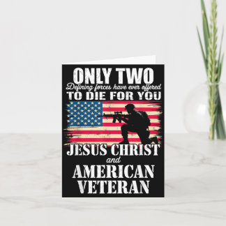 Twee stierven voor Jezus en Amerikaans Veteranen M Kaart