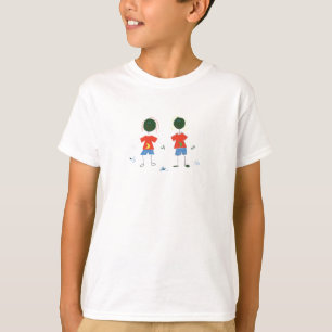TWEE STOKFIGUREN. T-SHIRT