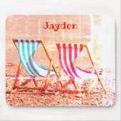 Twee stranddekken,  effect, gepersonaliseerd muismat (Voorkant)