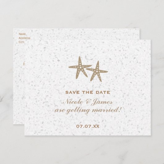 Twee strandwieg bewaren de datum Kaart (Voorkant / Achterkant)