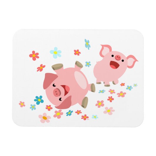 Twee stuttende Cartoons in Flexible Magnet van de Magneet (Horizontaal)