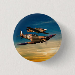 Twee supermarines ronde button 3,2 cm